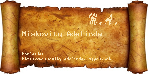 Miskovity Adelinda névjegykártya